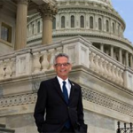 U.S. Rep. Alan Lowenthal (D-California) on the steps of Capitol Hill.
