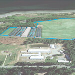 A rendering of Taste of BC Aquafarms' proposed RAS steelhead farm.