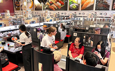 Kura Sushi inside