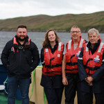 A group of people from BREEZE who worked on the new sea lice solution in Scotland.