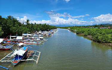 A fishing harbor in the Philippines.