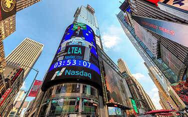 The Nasdaq Stock Exchange in New York City.