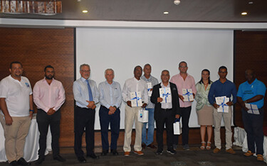 The owners of businesses awarded aquaculture fish farming permits in the Seychelles.