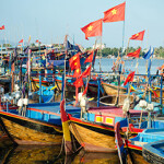 Fishing vessels in Nha Trang, Vietnam.