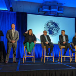The participants in the salmon panel during the Global Seafood Market Conference