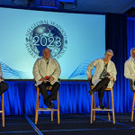 A panel of experts at the 2023 Global Seafood Market Conference.