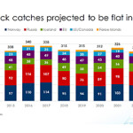 A graph showing the global haddock supply since 2014.