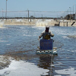 A shrimp farm in Indonesia.