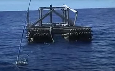 A drift fish aggregate device in use in the Indian Ocean.