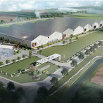 A rendering of the Nordic Aqua Partners RAS farm in Ningbo, China.