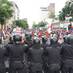 Protests in Lima, Peru.