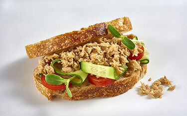 Vgarden tuna sandwich with cucumber