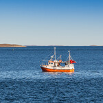 Fishing boat in the ocean