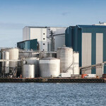 A fishmeal factory in Karmoy, Norway.