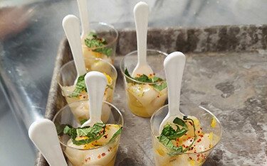 Aqua Cultured Foods' scallop crudo