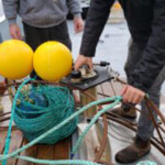 An EdgeTech ropeless trap recovery system.