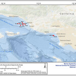 A graphic highlighting potential aquaculture sites in Southern California.
