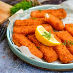 Fish sticks made from Alaska pollock.