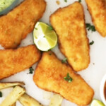 Breaded Alaska pollock.