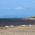 The coastline of Allonby Bay, England.
