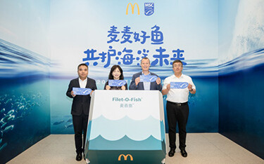 McDonald's China and the Marine Stewardship Council announcing a partnership.