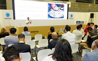 A demonstration at Seafood Expo Asia 2022
