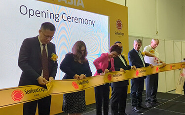The ribbon cutting ceremony at Seafood Expo Asia 2023