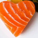 Heart shaped Norwgian salmon