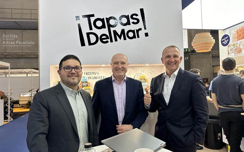 Grupo Profand Director of Global Integrated Sales Gonzalo Campos, U.K. Director Geoff Cormack, and European Retail Commercial Director Robert Kułtoniak at the 2024 Seafood Expo Global