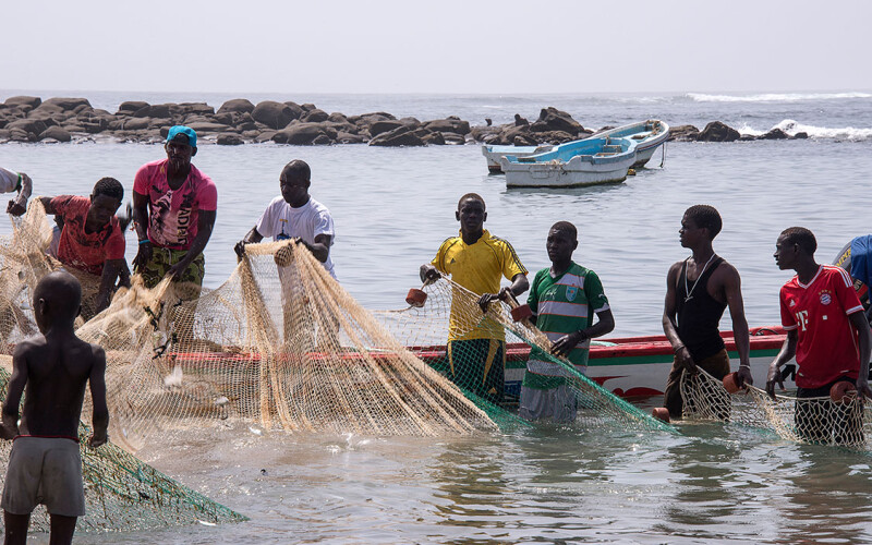 A group of fishermen in Senegal