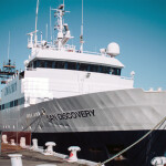 A Sanford Limited fishing vessel at a wharf