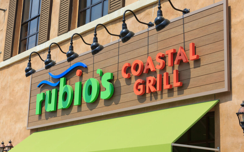 A Rubio's Coastal Grill storefront in El Dorado Hills, California, U.S.A.
