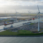 An aerial view of the port of Eemshaven in the Netherlands