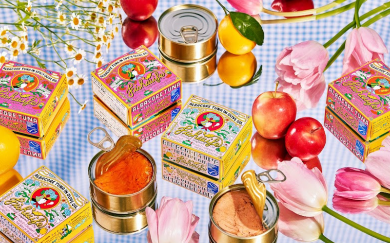 FishWife products arranged on a mirror