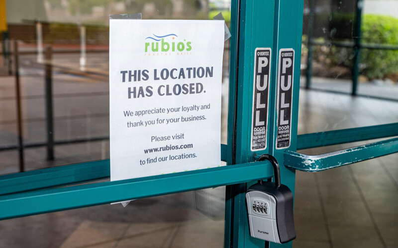 Rubio's Restaurants has closed 48 locations and filed for bankruptcy