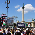 An Election Day rally on 8 June in Budapest, Hungary