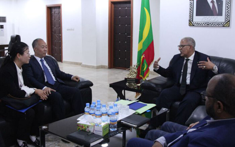China Deputy Minister for Agriculture Ma Youxiang meeting with Mauritania Fisheries and Marine Economy Minister Mokhtar El Housseinou Lam