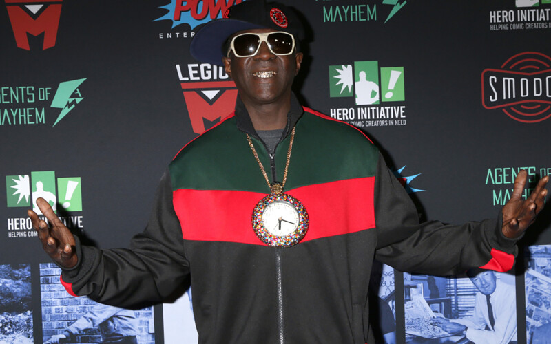 Rapper Flavor Flav at a 2019 event in Los Angeles, California, U.S.A.