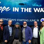 Director Brian Peter Falk, Executive Advisor David E. Kelley, Founder and CEO of the Native Conservancy Dune Lankard, Executive Producer Andrew Zimmern, Deadline’s Pete Hammond, and actor Shailene Woodley participate in a panel during the premiere of Hope in the Water at The Academy Museum of Motion Pictures on 6 June 2024