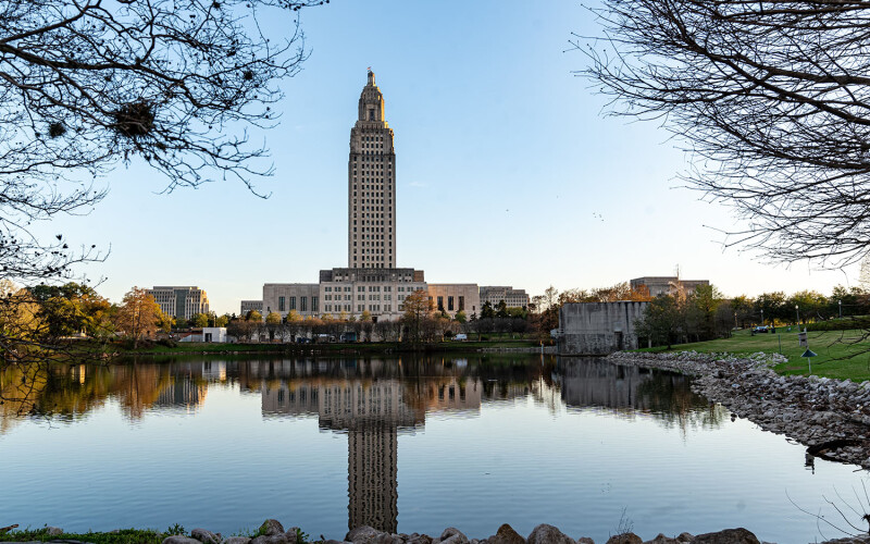 The Louisiana state capitol building