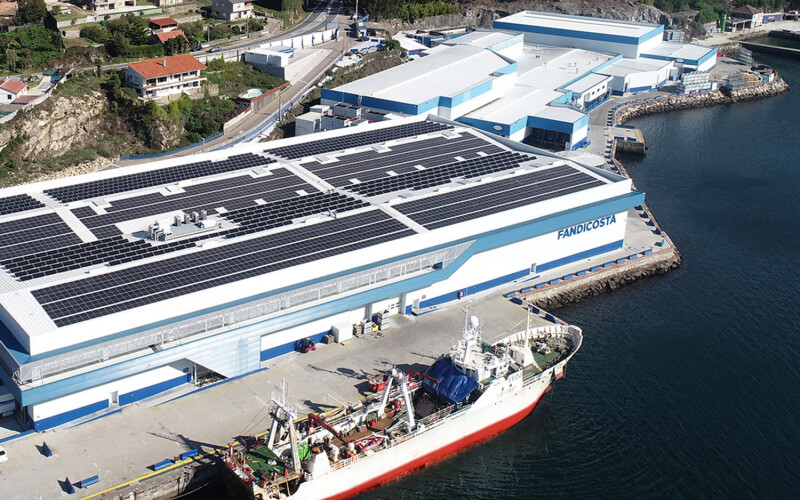 Fandicosta's seafood-processing facility in Moana, Spain