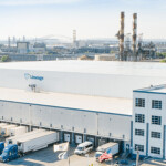 An aerial view of Lineage's facility in New Jersey