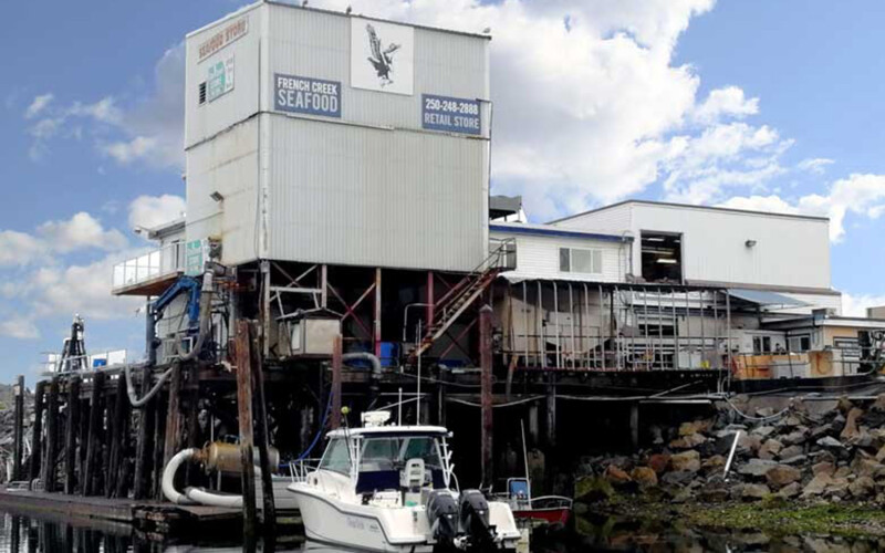 A French Creek Seafood facility in Parksville, British Columbia, Canada