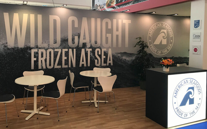 The American Seafoods booth at Seafood Expo Global