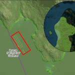 An image outlining where Multi X's Cholga production site is within the Las Guaitecas National Reserve