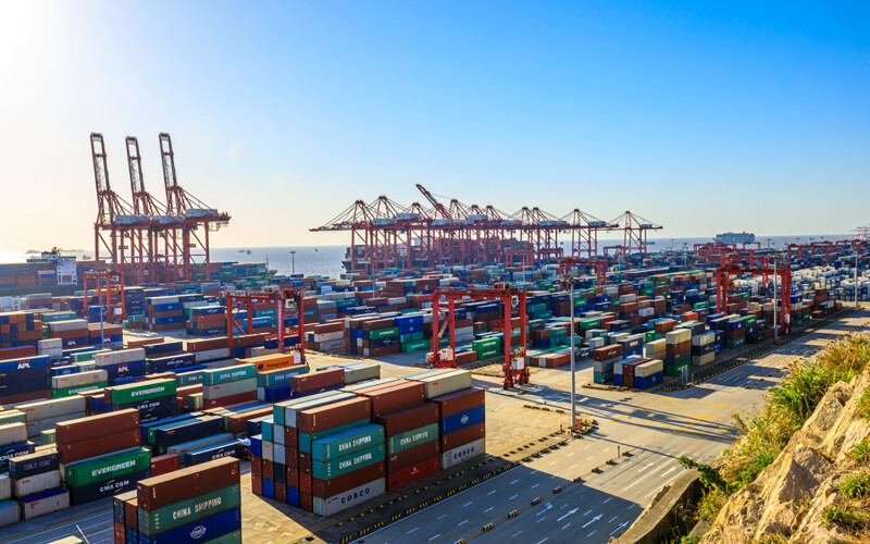 The port of Shanghai