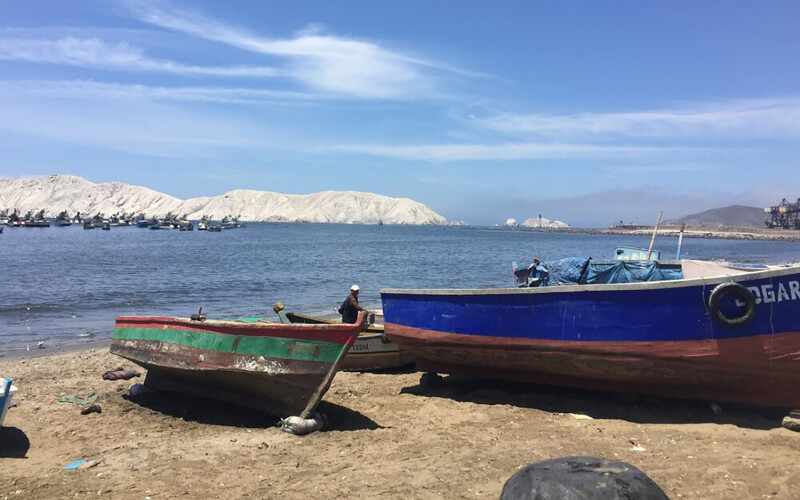 The port of Chimbote in Peru