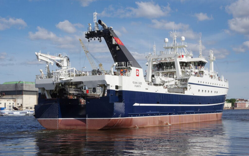 A Russian Fishery Company fishing vessel.