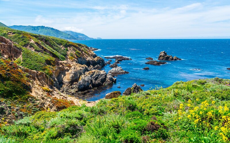 An ocean view along the California coast