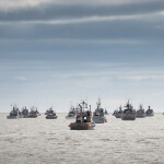 A fleet of fishing vessels in Bristol Bay